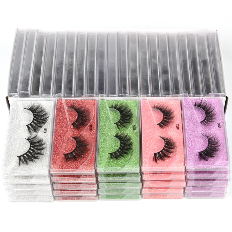 Lanjinglin Mink Eyelashes False Fluffy Lashes Bulk Fake Eyelashes Package Natural Eyelash Bulk Wholesale Eye Lashes mink - Image 3