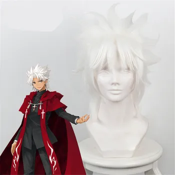 

FGO Fate/Apocrypha Amakusa Shirou Tokisada Kotomine White Fluffy Layered Heat Resistant Synthetic Hair Cosplay Wig