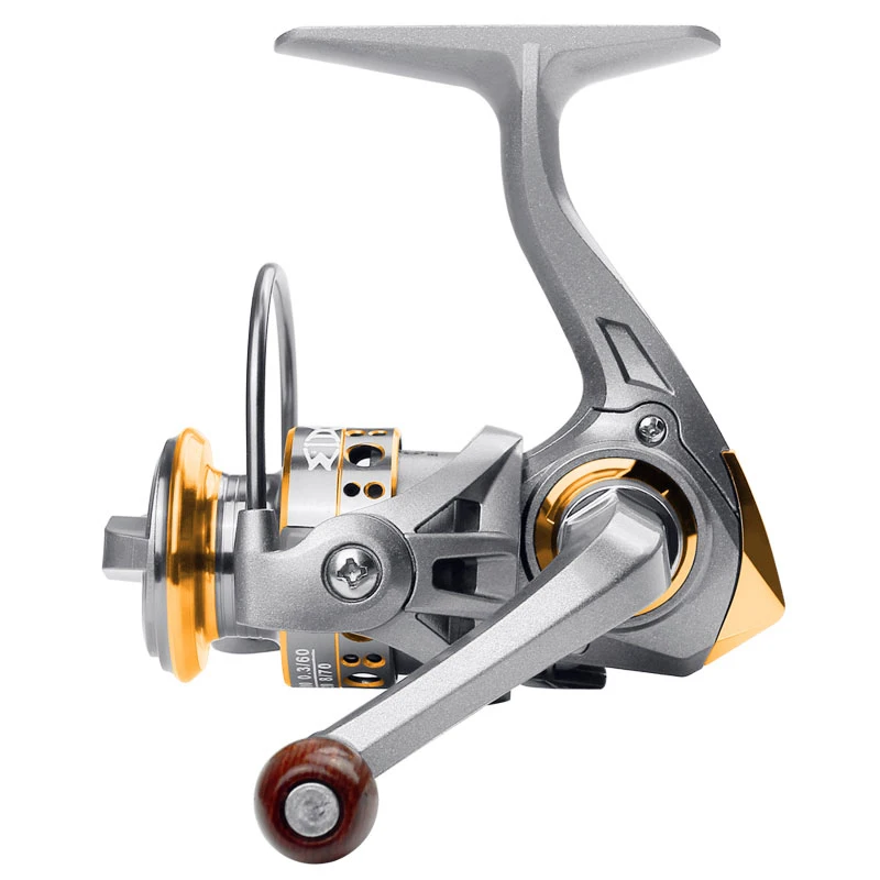 

Linnhue Mini Spinning Reel Portable 12Bb 5.2:1 Left Hand Metal Spool Small Ice Fishing Spinning Reel Mini Pesca