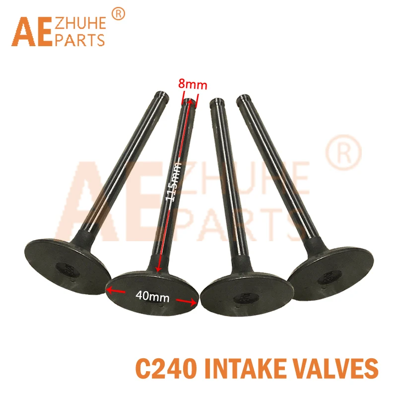 Intake Exhaust Valves Set New Forklift Parts For Isuzu Diesel C240 Engine Repair Parts 5-12551028-0 5-12552034-3