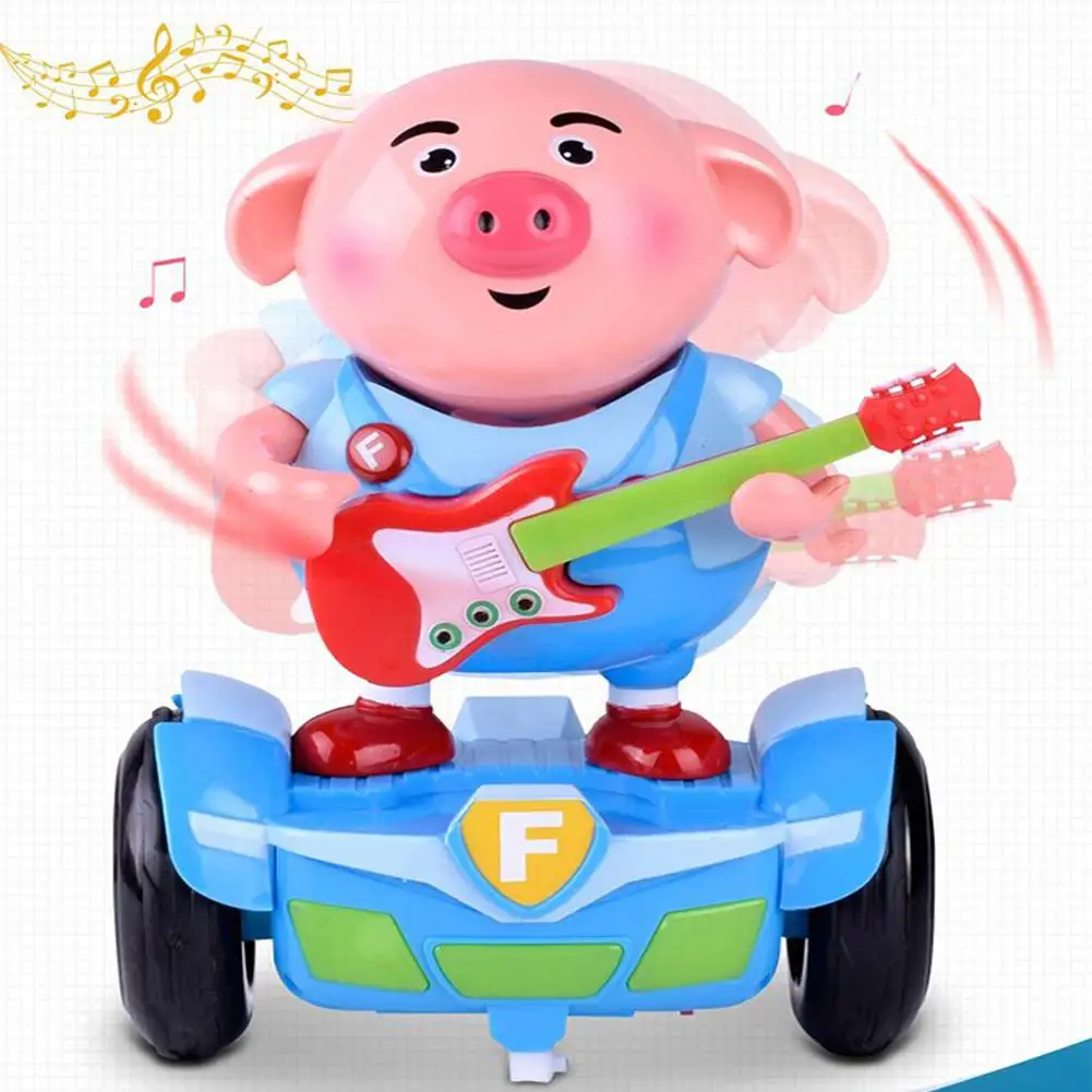 Электронный мультфильм свинья автомобиль музыка морские водоросли свинья животное баланс рук автомобиль игрушка