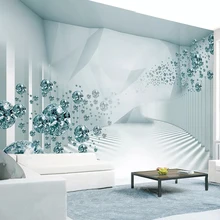 Пользовательские 3D фото обои креативный Синий Геометрический пространство гостиная ресторан кабинет ТВ фон домашний декор Большая фреска