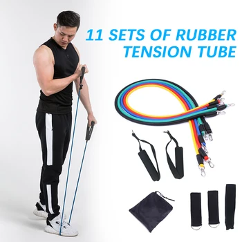 

11pcs/set Pull Rope Fitness Exercises Resistance Bands Latex Tubes Pedal Excerciser Body Training Workout Yoga Rubber Loop Tube