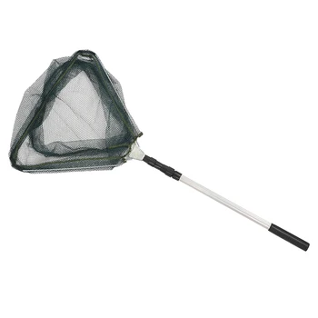 

ABGZ-Triangular Folding Fishing Landing Net Aluminum 3 Section Extending Pole Handle green