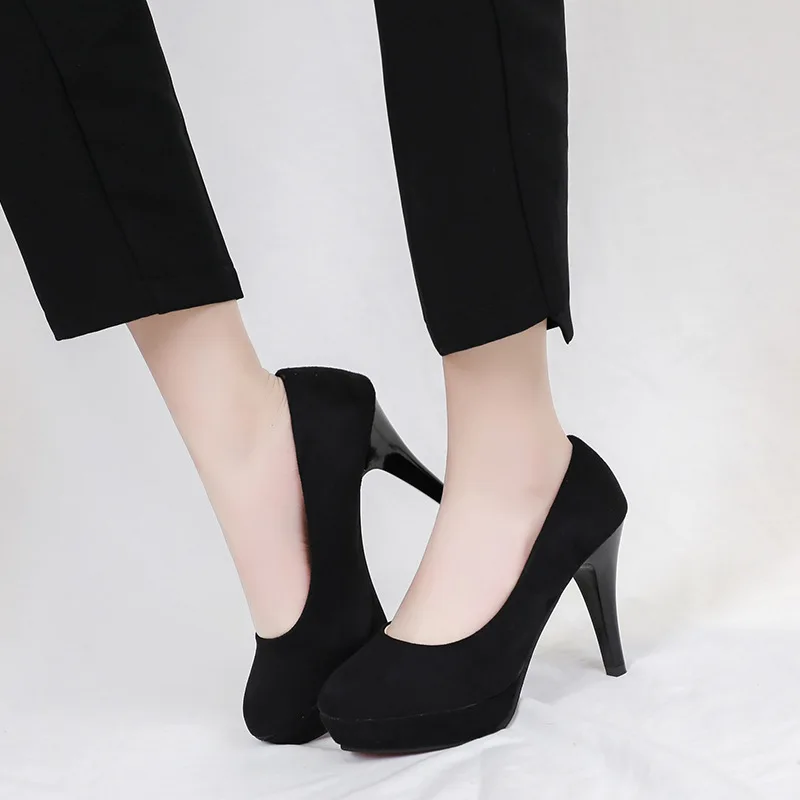 

2019 Spring Hot Selling Ultra-High-Heel WOMEN'S Shoes Fashion Shallow Mouth Waterproof Platform Stiletto Large Size WOMEN'S Shoe