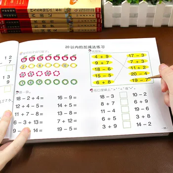 

Arabic Addition and subtraction Learning math With Pictures book for Early education copybook Children Calligraphy Book For Kid