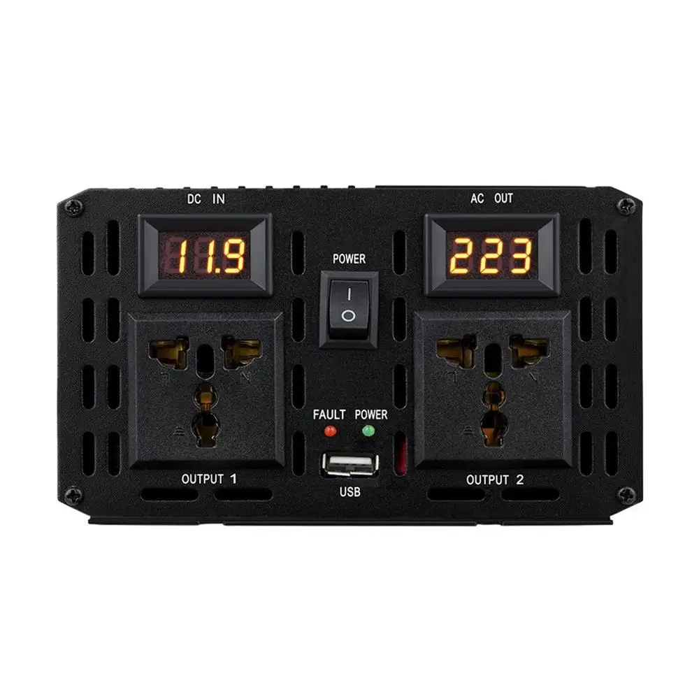 XUYUAN бытовой инвертор 12 V-220 V 1200W трансформатор напряжения цифровой чистая Синусоидальная волна инвертор с кондиционер