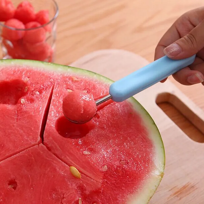 2 шт./компл. Бытовая ложка для дыни + нож фруктов копать ложку арбуз папайя