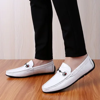 

Slip-on Flats Men Loafers Shoes Leather Mocasines Hombre Moccasins Lofer Shoes Casual Man Driving Shoe Penny Loafer Mens Loffers