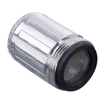 

7 Color Home Water Faucet Light LED Changing Glow Shower Stream Tap universal adapter external Left screw Glow Kitchen Bat