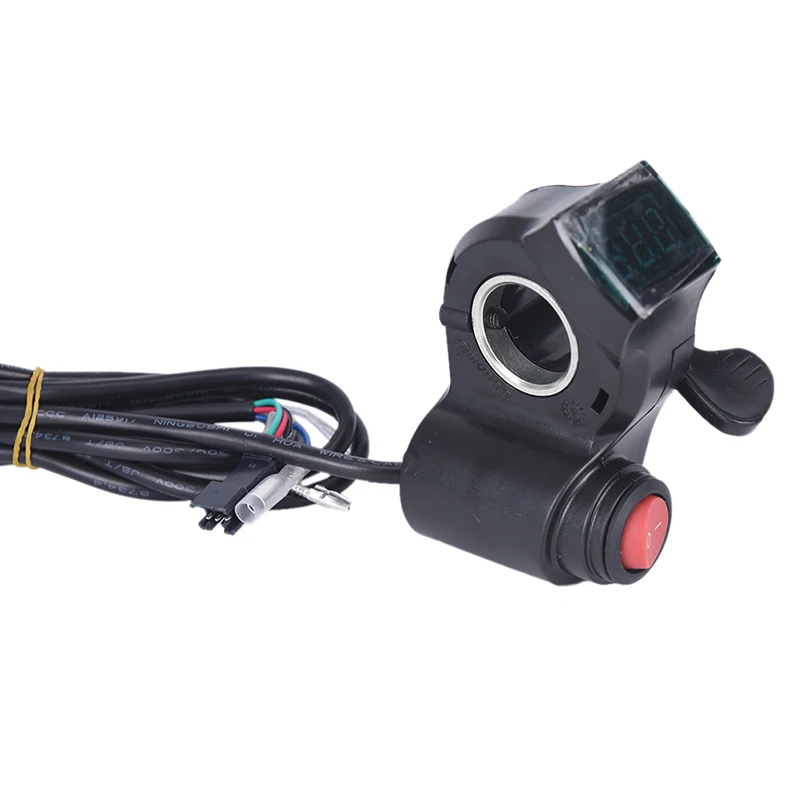 Clearance Finger Thumb Throttle Electric Scooter with Power Switch LED display Switch Handlebar Grips For Electric Bike 36V/48/60/72V 1 Clearance Finger Thumb Throttle Electric Scooter with Power Switch LED display Switch Handlebar Grips For Electric Bike 36V/48/60/72V 1