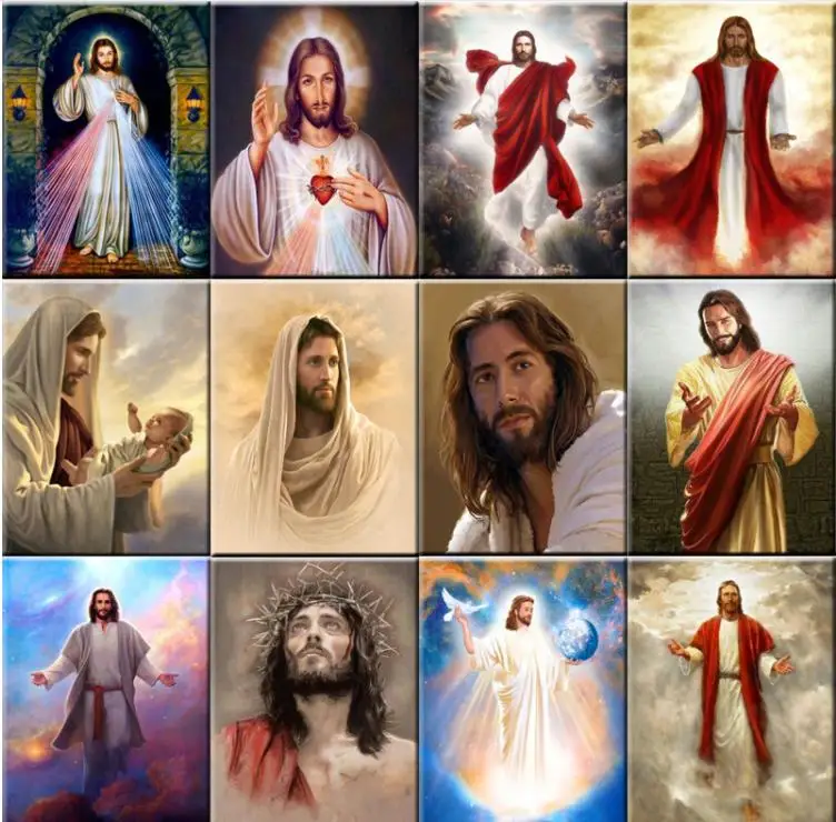 2019 Diy Diamond Painting Jesus Christ Icon Full Square Rhinestone Cross Stitch Crystal Mosaic Embroidery Home Decor Kit | Дом и сад