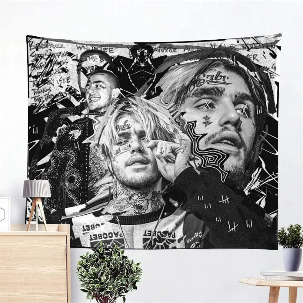 Lil rapero Peep Tapiz colgante de pared 3D arte de pared, Impresión de decoración para dormitorio Tapiz 95x7 3cm/150x10 0cm/150x13 0cm/200x150cm