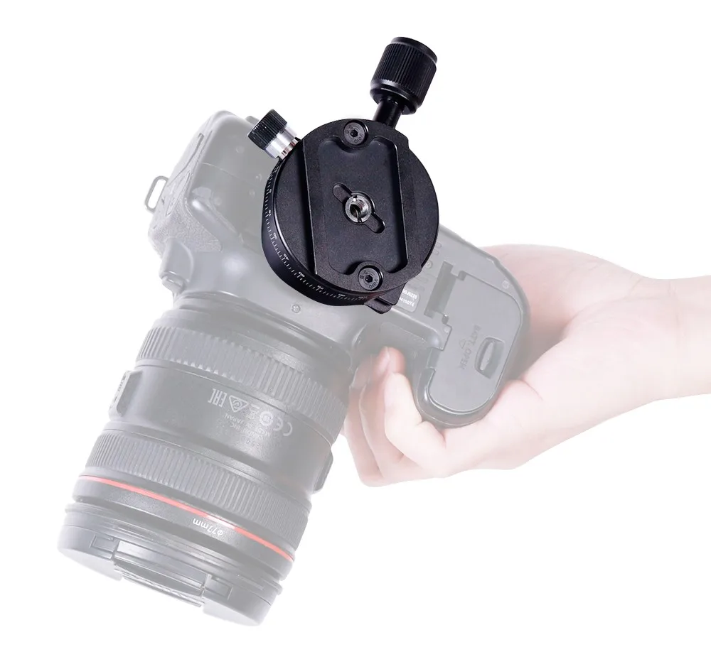 Professional Tripod Monopod panorama clamp quick release plate 360-degree panorama panoramic ball head PU60 Camera Accessories