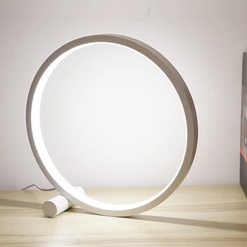 

Led USB Charging Night Light Home Decor Modern Living Room Simple For Bedroom Circular Touch Dimmable Desktop Reading Table Lamp
