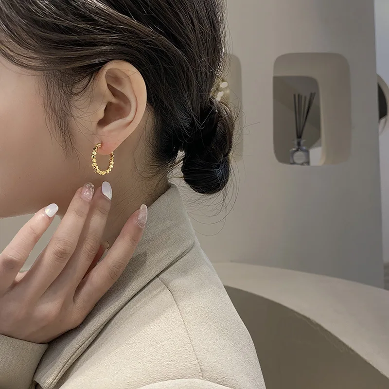 ear clip earrings clip earrings ear clip hoop earrings ear accessories 18K Gold Color Mosquito Coil Clip on Hoop Earrings C Shape Copper C Shape Cuff Earrings Ear Clip For GRACE JUN