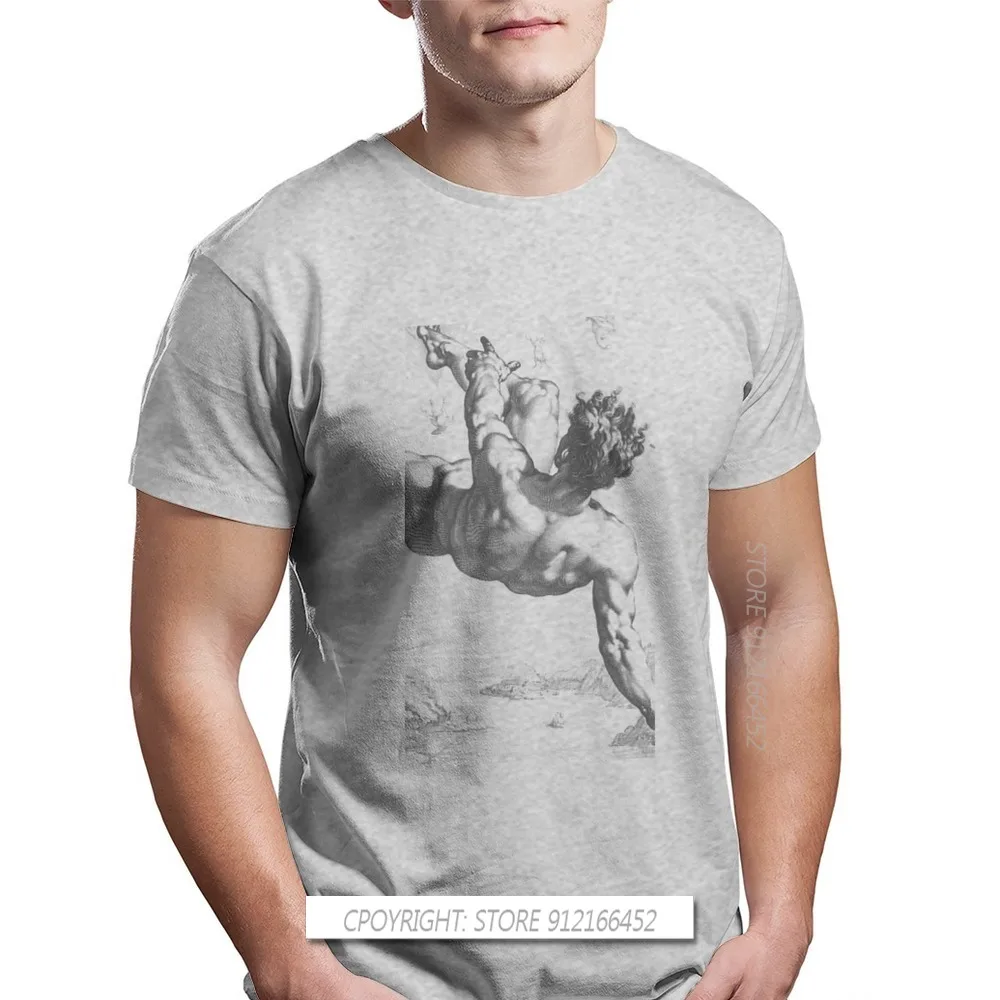 Уличная одежда в стиле Харадзюку с изображением икаруса из римской мифологии, ханус Веста, архаический триад, шикарные мужские футболки из чистого хлопка, модная футболка