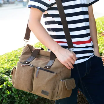 

business men bag men canvas Women Fashion Travel Mochila Masculin vintage messenger bags