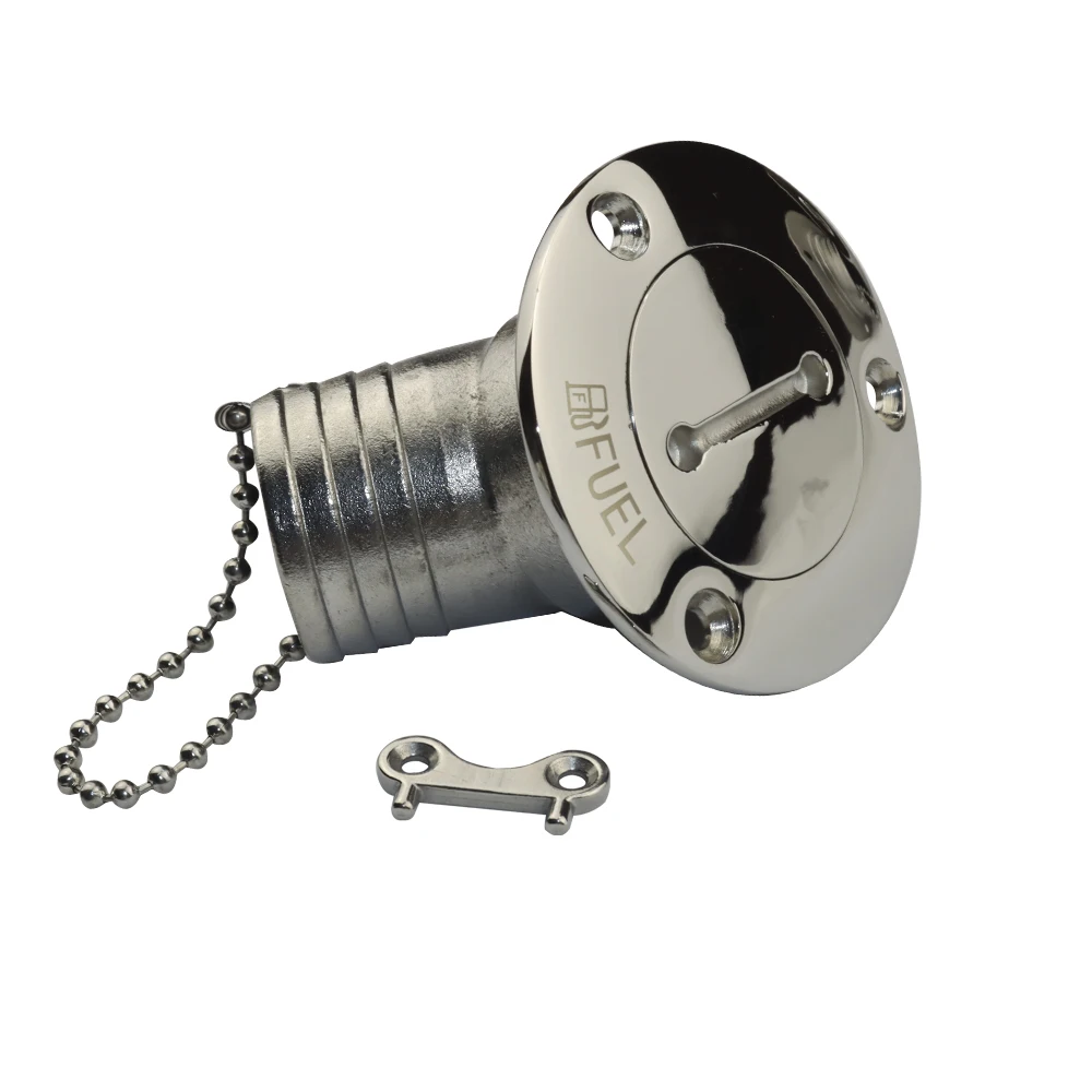 

1PCS 45 Degree 316 Stainless Steel 38mm Deck Filler With Key GAS DIESEL FUEL WASTE WATER Mirror Polish Deck Fill Filler