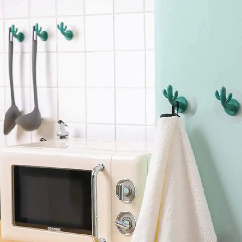 

Self Adhesive Cute Cactus Shaped Hooks Clothing Display Racks Key Holder Wall Hook Coat Hanger Cap Room Decor Show Holder