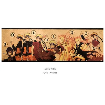 Японское аниме Наруто фигурка винтажные наклейки сасуки Какаси бар Спальня декоративный постер наклейки коллекция для детей - Цвет: I