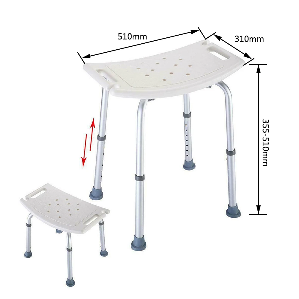 Shower Chair Bathroom Non Slip Shower Stools Bath Chair Height Adjustable Elderly Tub Bath Stools Shower Chair Chair Stools 4
