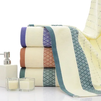 

Thick Geometric Towel Set Large 100% Cotton Stripe Beauty Face Towel Print Shower Bath Spa Towel Home For Adults Kids Bathroom