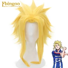 Ebingoo My Hero Academy Boku no Hiro Akademia короткий прямой желтый Синтетический Косплей парик для мальчиков костюм на Хэллоуин