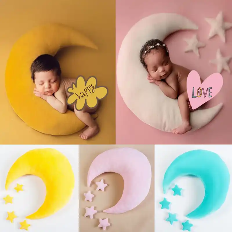 Tapis De Coussin Pour Photographie De Nouveau Ne Accessoire De Photographie Lune Etoiles Bebe Studio De Photographie Pose Creative Aliexpress