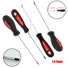 

Utoolmart 1.5-8mm High Quality Ball End Hexagon Screwdriver 100mm Knife Working Length S2 Alloy Steel Screw-driver 1pcs/2pcs