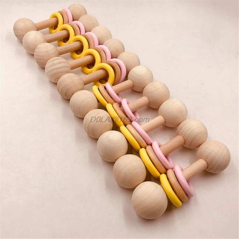 Органический деревянный детская погремушка в стиле Монтессори идеальная