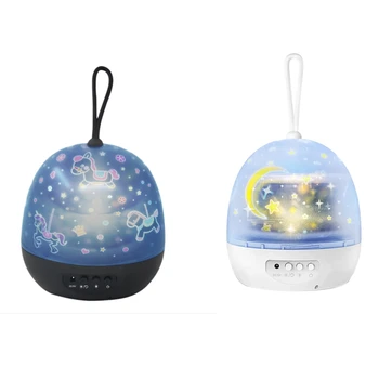 

Children's Starry Night Light, 360-Degree Rotating Movie Projector, Moon and Star Projection Lamp, Bedside Lamp