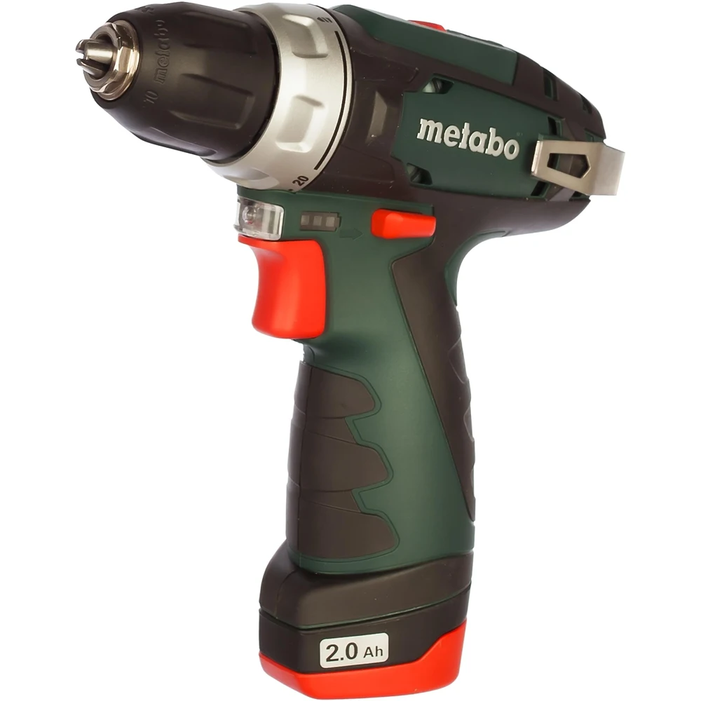 Cordless drill METABO POWERMAXX BS (600080960) 10.8V 3x2.0Ah LiION 10mm 0-360 / 0-1400rpm 34 17Nm key Drill driver Electric electric tools Power |