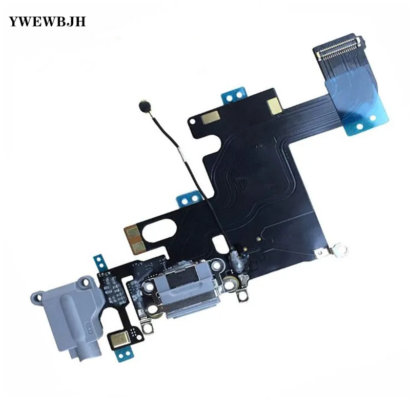 YWEWBJH 10pcs Charging Port Flex Cable for iPhone 6 with Microphone Headphone Audio Jack Port Ribbon Replacement Part