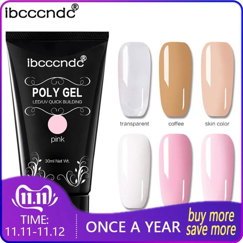 

Pink Clear Poly Gel Quick Extension Gel UV LED Acrylic Builder Gel Tips Polygel Slip Solution Liquid Nail Dryer Nail Art Set