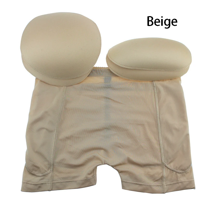 Beige 4 шт., накладки из губки, накладные трусики, увеличивающие промежность, трусы для подтягивания ягодиц, нижнее белье для бедер, пуш-ап, женские Утягивающие трусы, шорты - Цвет: Beige
