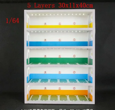 1:64 Underground Parking Lot  4 Layers Display Cabinet For Model Car Storage Box Scene Decoration 2