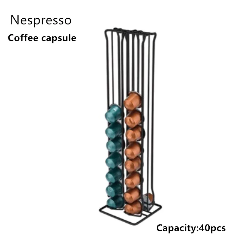 Кофейная капсула Nespresso стойка-башня стойка для кофейных капсул диспенсер подходит капсула Nespresso для хранения держатель фильтра для кофе