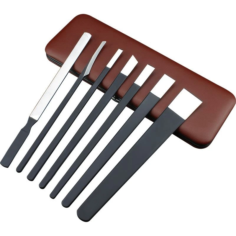7Pcs/Set Professional Cuticle Remover Pedicure Knife Set Stainless Steel Foot& Nail Care Manicure Kits Dead Skin Remover Foot C