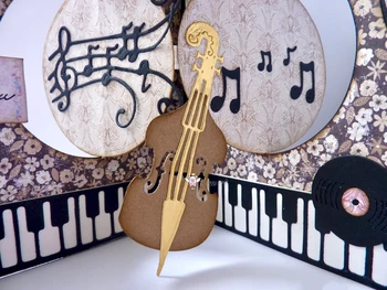 

Mmao Crafts Metal Steel Cutting Dies Musical Instrument Violin Stencil For DIY Scrapbooking Paper/photo Cards Embossing Dies