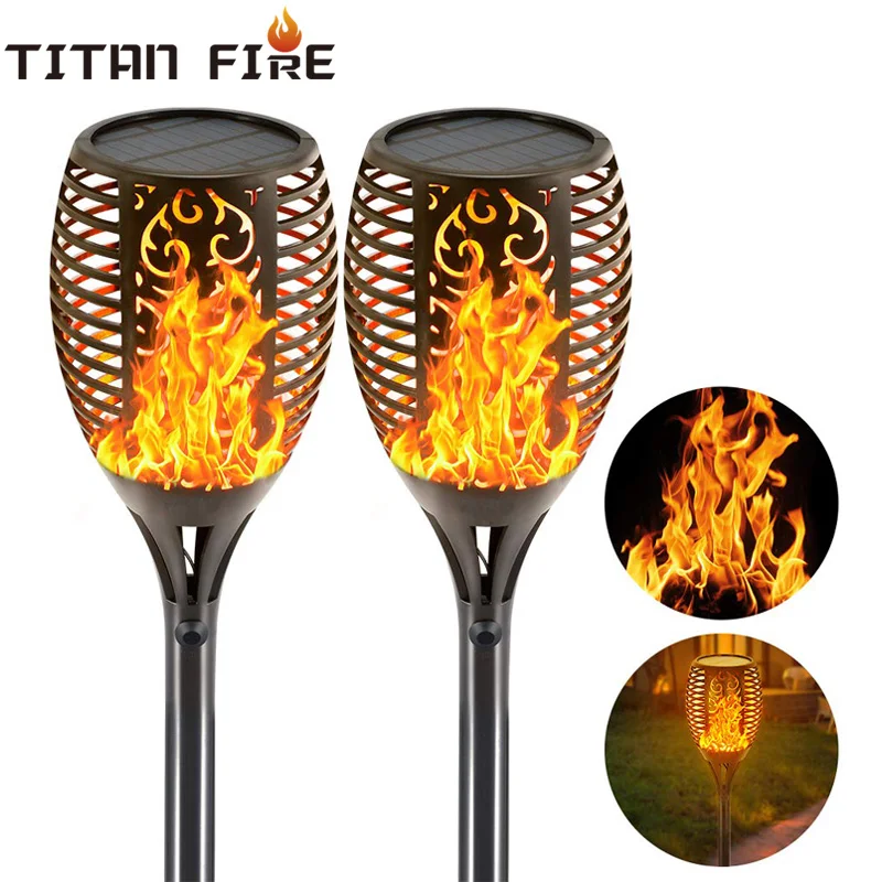 

T20 96 LED Solar Flame Light Flickering IP65 Waterproof LED solar Garden/Yard Soft Light Lantern Flame Torch Outdoor (1/2 pcs)