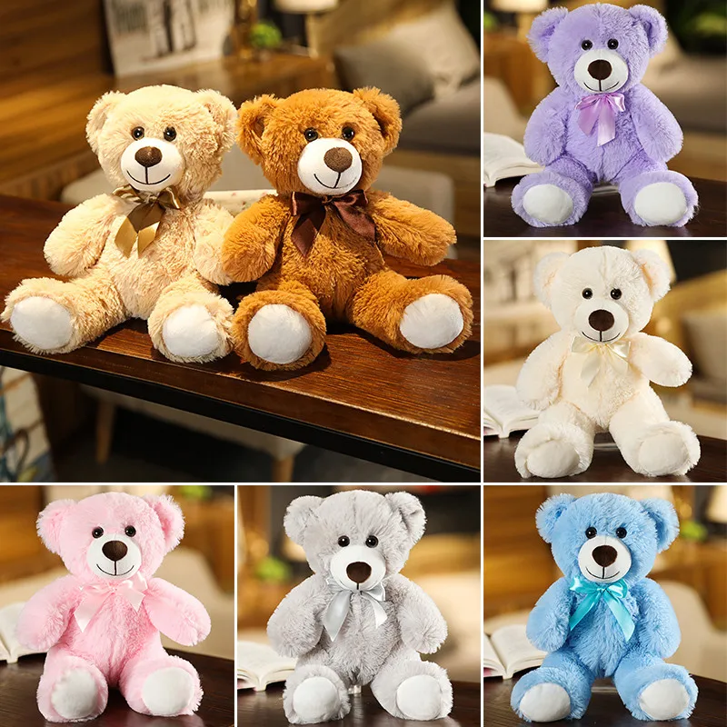 

7pcs/lot Plushies Hot Teddy Bear Plush Doll Soft Stuffed Animal Teddy Bear Plush Toys Kids Girls Valentine Lover Birthday Gift