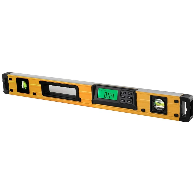 

24-Inch Digital Torpedo Level And Protractor Neodymium Magnets Bright Lcd Display Ip54 Dust/Water Resistant Smart Level With Car