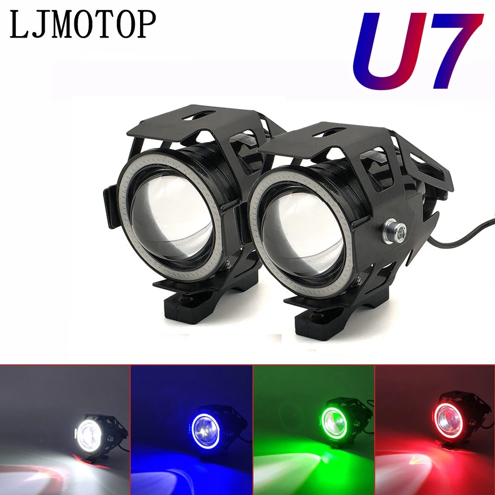 

125W Motorcycle Headlight 3000LM Low Beam Flash U7 light LED auxiliary For KTM 530EXC 530EXC-R 525EXR-W For Suzuki GSF600 Bandit