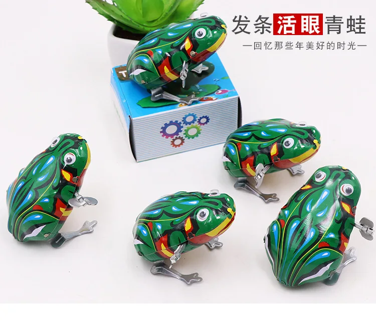 Подлинный Живой глаз Leapfrog Algam прыжок лягушка заводная игрушка Живой глаз лягушка ретро-игрушка