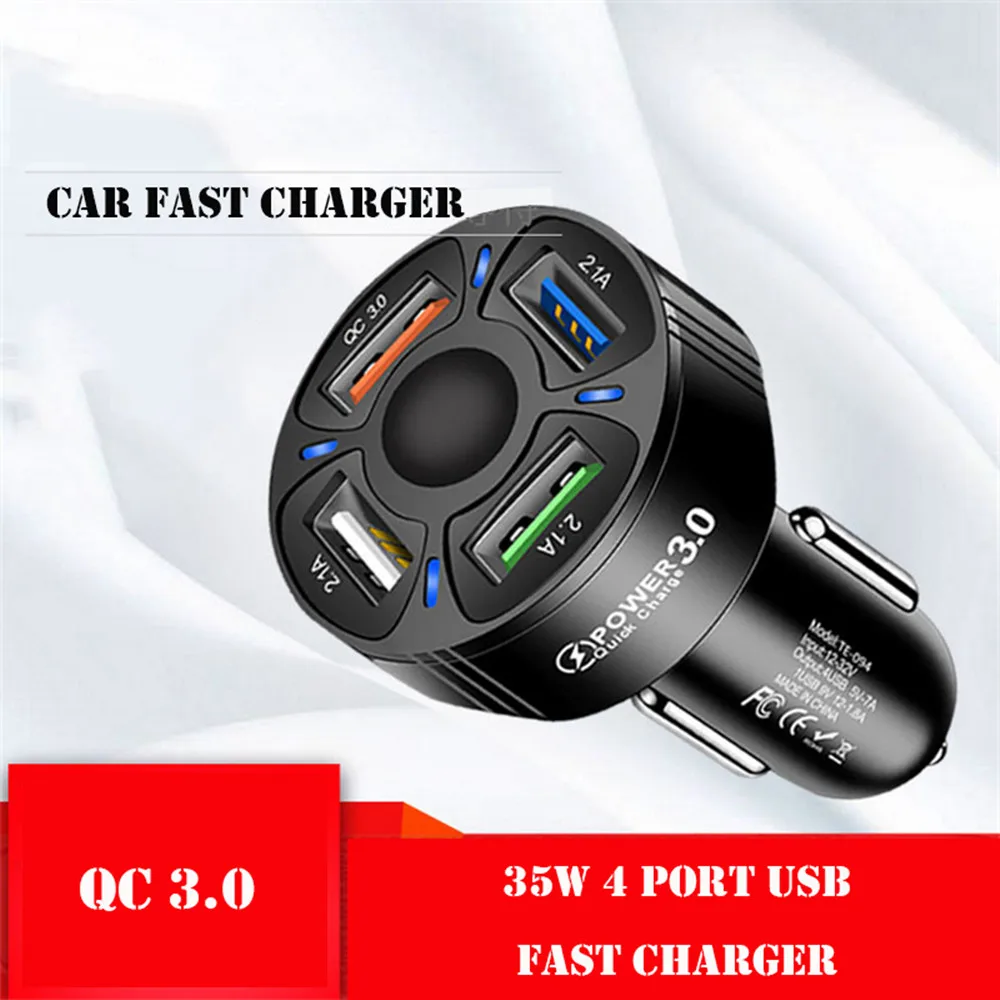 4-Port Car Fast Charger