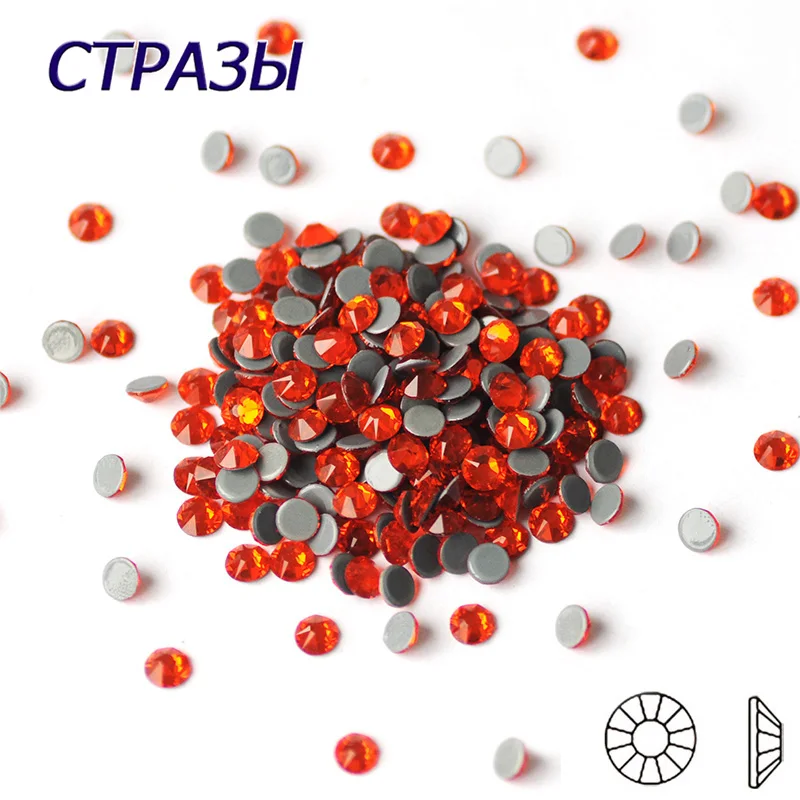 CTPA3bI 2088 гиацинт зеркальные круглые кристаллы блестящие стразы горячей фиксации