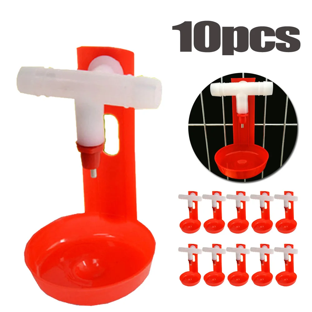 

Drinking cup Poultry Drinker Water Holder Spherical Spring-type Automatic 10pcs Chicken Pet