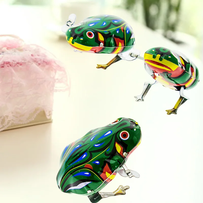 80 классический весенний Algam зеленовато-голубой детская игрушка Leapfrog Ностальгический обмотка Leapfrog животное 0-1-3 лет Китай большой