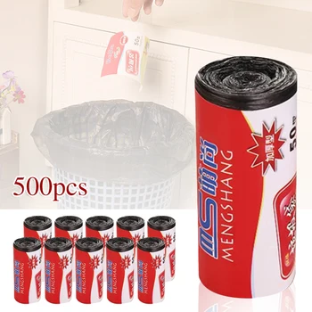 

Practical Black 5 /10 Rolls Small Garbage Bag PE Trash Bags Kitchen Office Household 250/500 Pcs Durable Portable Disposable